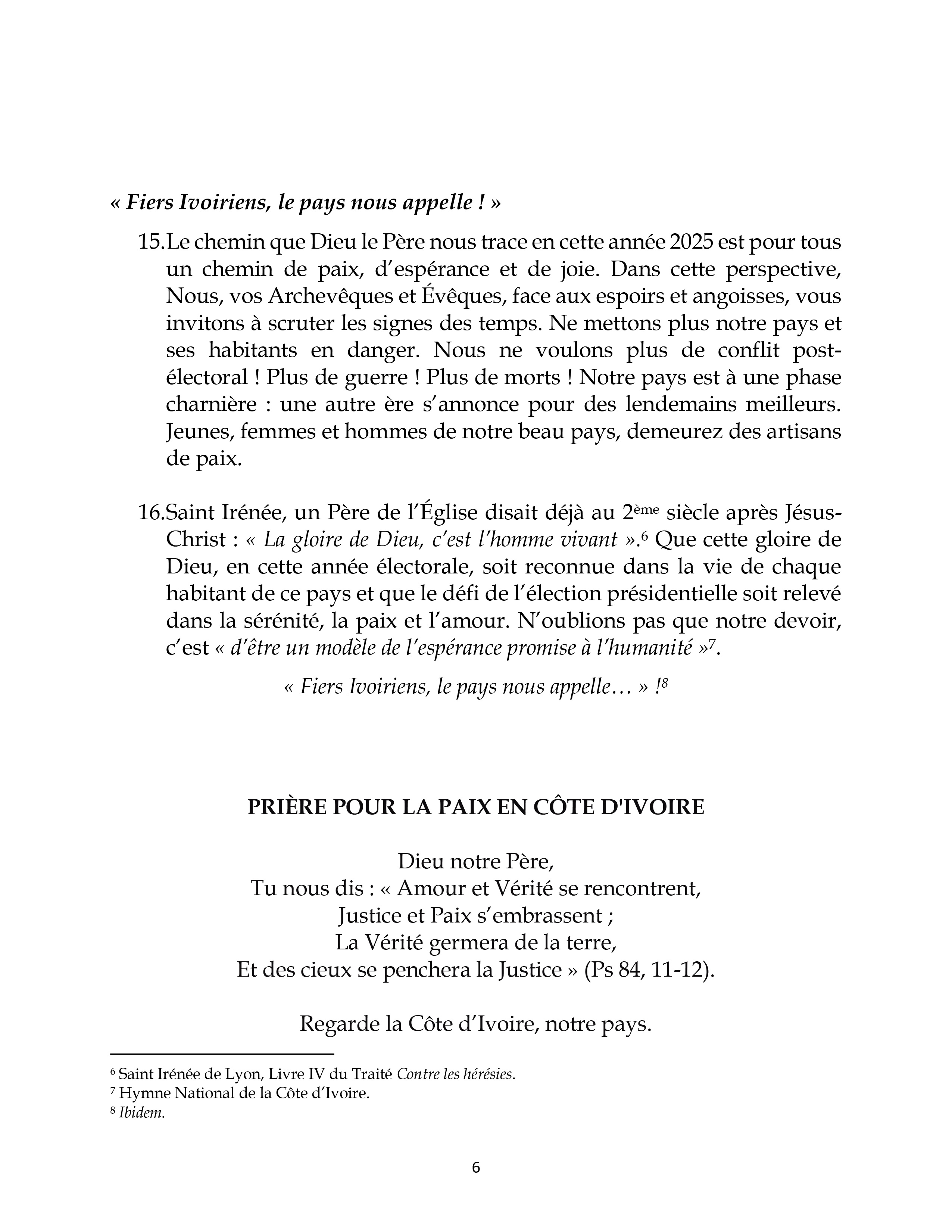 La conf�rence de ce lundi 24 mars 2025 anim�e par Son Excellence Mgr Marcelin YAO KOUADIO.